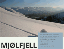 Tablet Screenshot of mjolfjell.no